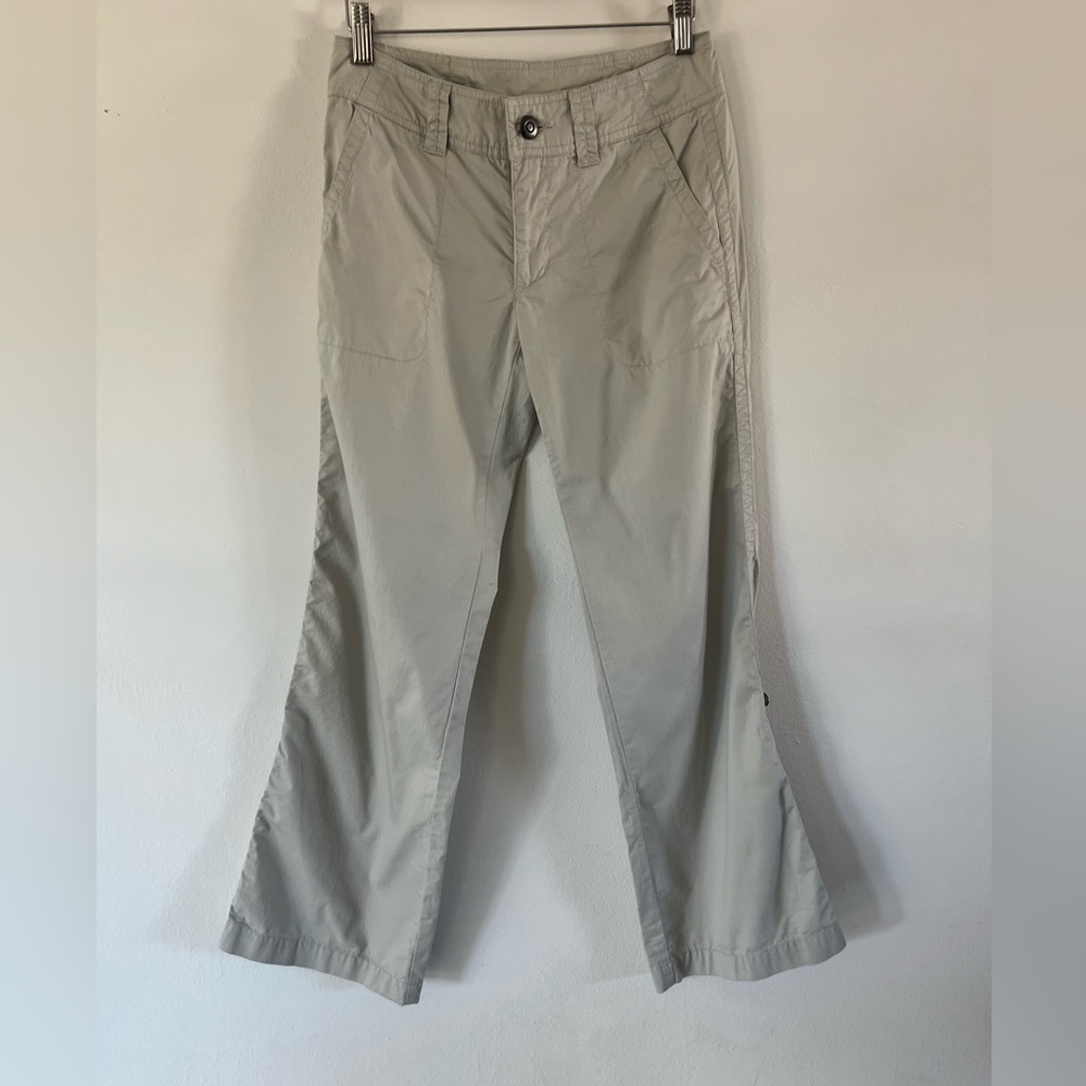 Garnett Hill Khaki Rolled Tab Convertible Cotton Pants Size 2p